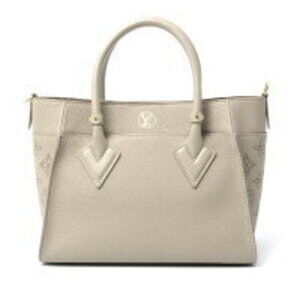 Louis Vuitton On Galle Bag Monogram Handbag My Shoulder Mahina Beige Side